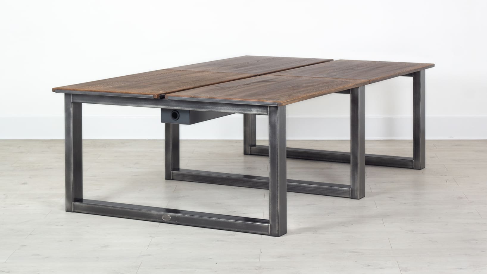 industrial style modular desks with height adjustable desks