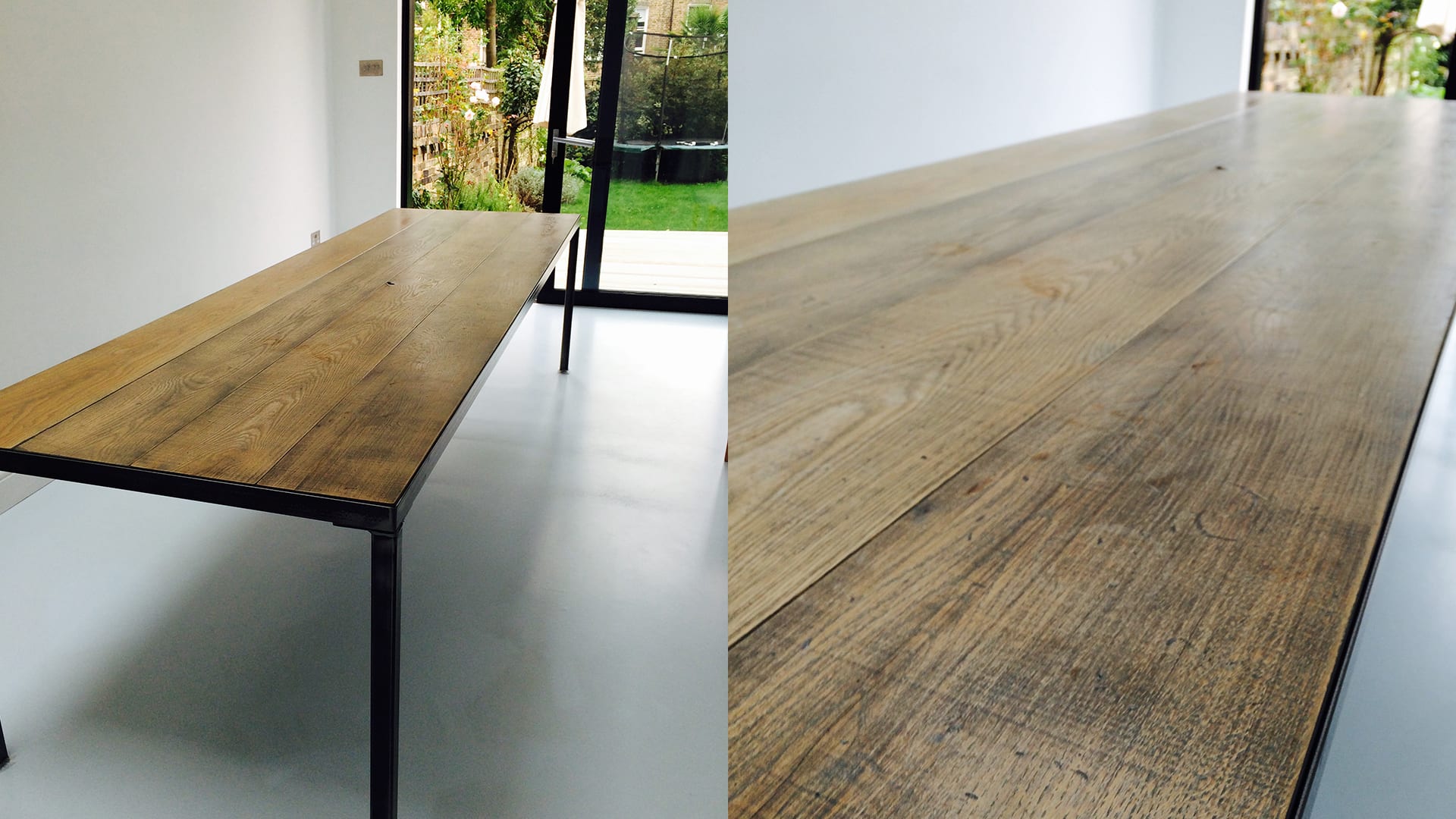 Steel Vintage Testimonial - Mrs Rooney Workshop Table