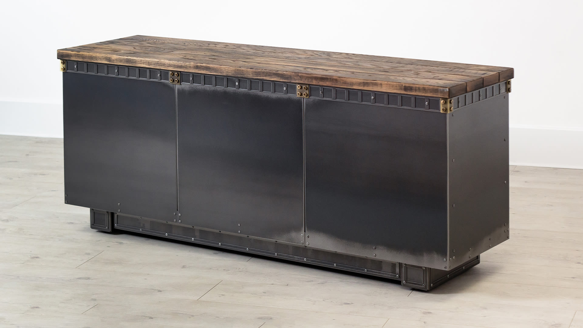 STEEL VINTAGE BRUNEL PEDESTAL SIDEBOARD V3