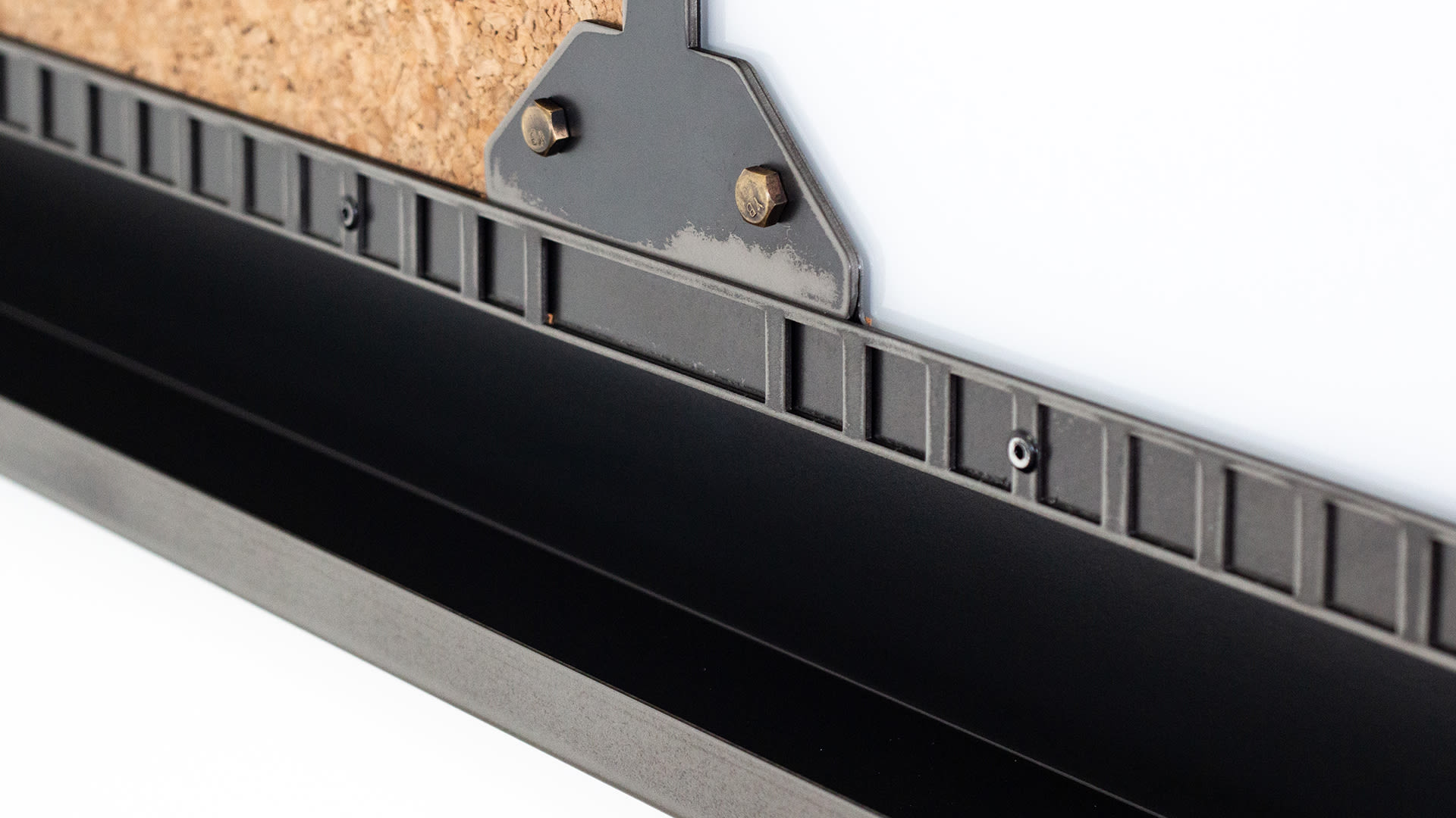 STEEL VINTAGE BRUNEL WHITEBOARD AND CORK BOARD