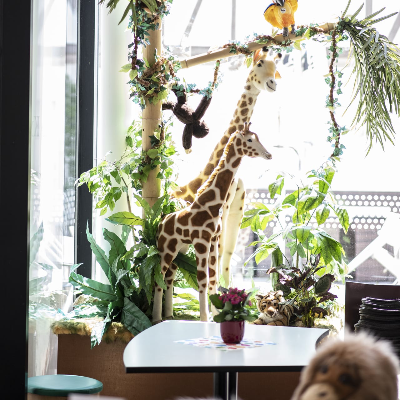 Steiff bistro knopf dschungel mit giraffe