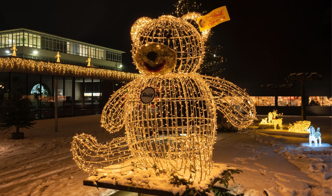 Steiff adventsmarkt lichter teddybaer