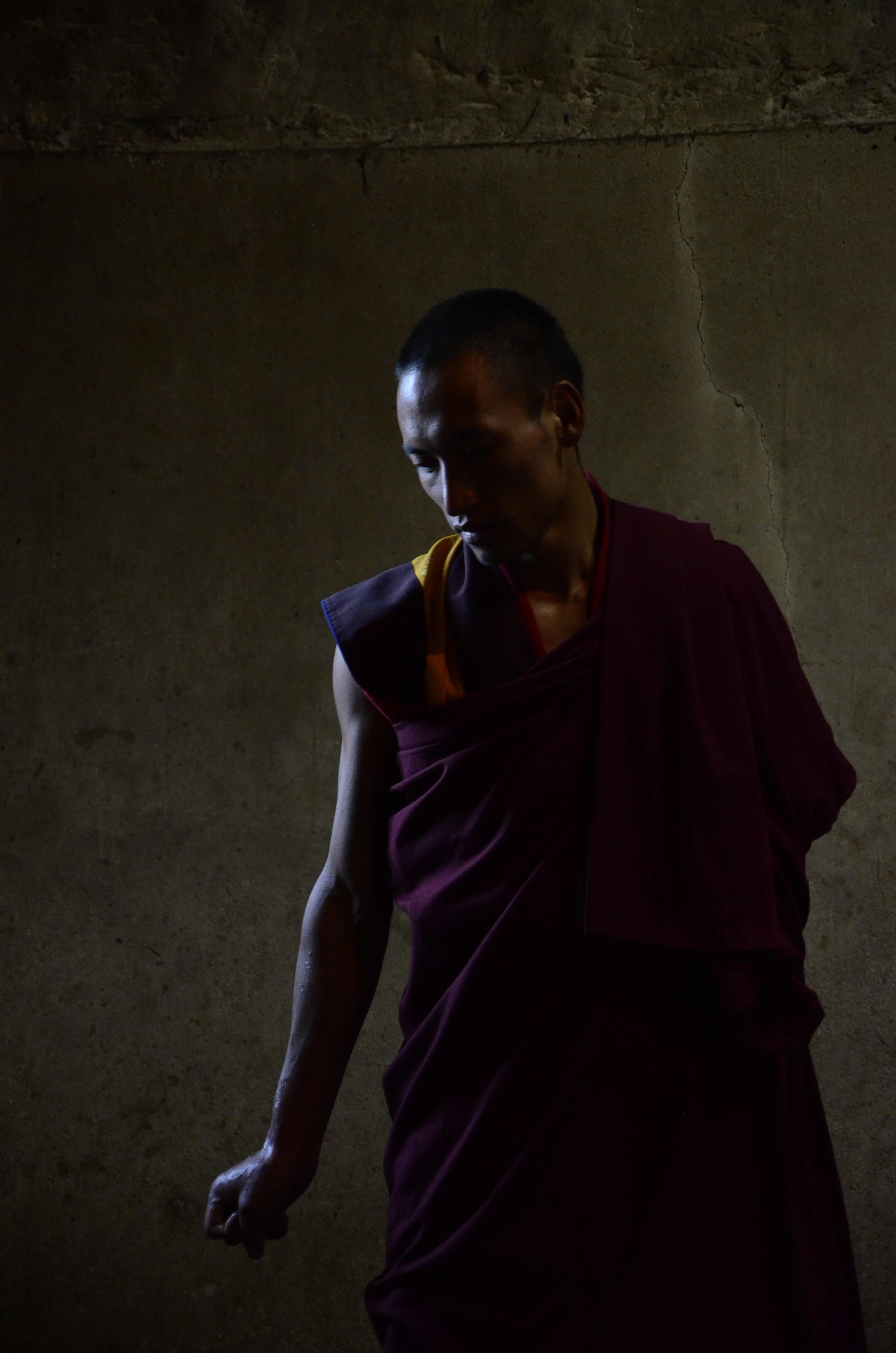 Monk, in a Dark Room