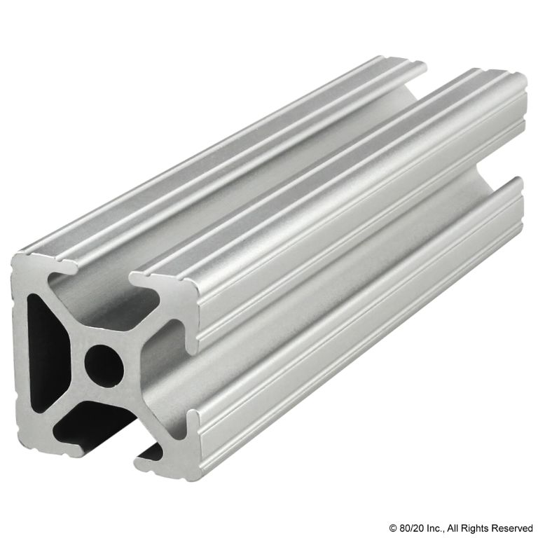 1.00" X 1.00" T-Slotted Profile - Three Adjacent Open T-Slots #1003