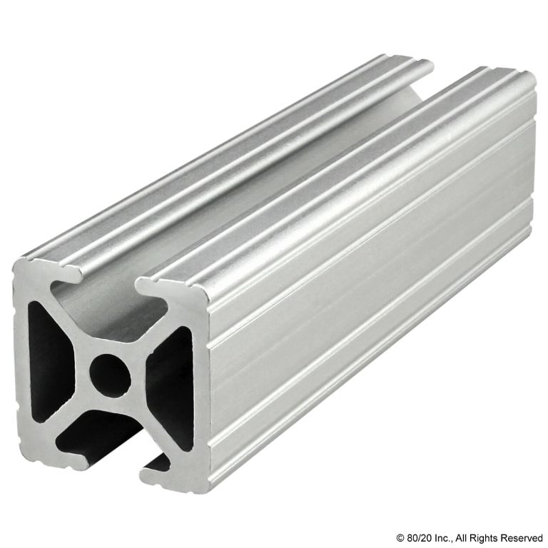 1.00" X 1.00" T-Slotted Profile - Two Opposite Open T-Slots #1004