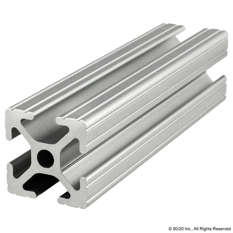 1.00" X 1.00" T-Slotted Profile - Four Open T-Slots #1010