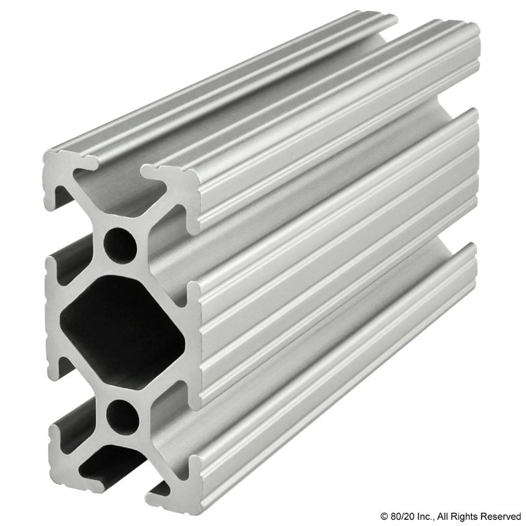 1.00" X 2.00" T-Slotted Profile - Six Open T-Slots #1020