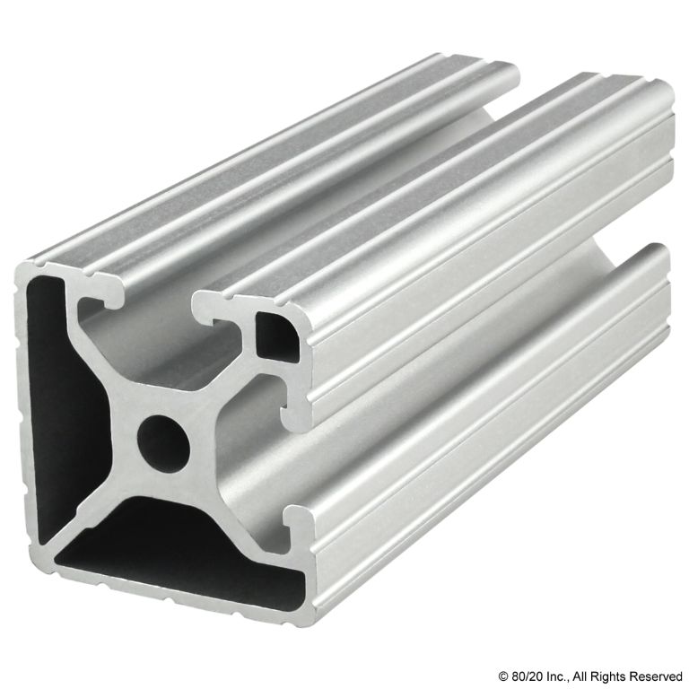 1.50" X 1.50" T-Slotted Profile - Two Adjacent Open T-Slots #1502