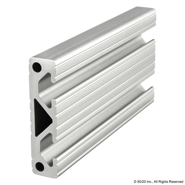 2.00" X .50" T-Slotted Profile - Two Adjacent Open T-Slots #2012