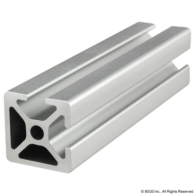 25mm X 25mm T-Slotted Profile - Two Adjacent Open T-Slots #25-2502