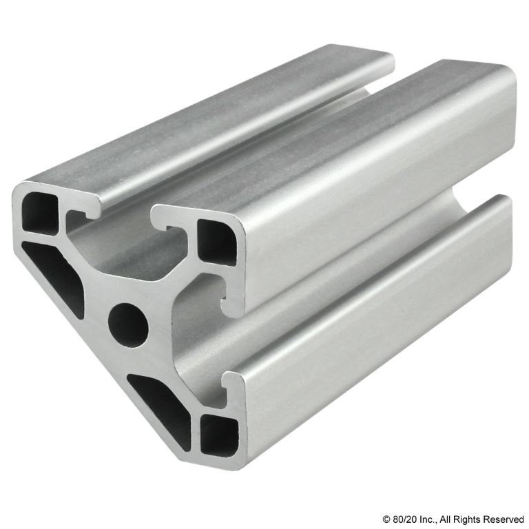 40mm X 40mm Lite T-Slotted Profile - Two Adjacent Open T-Slots #40-4045-Lite