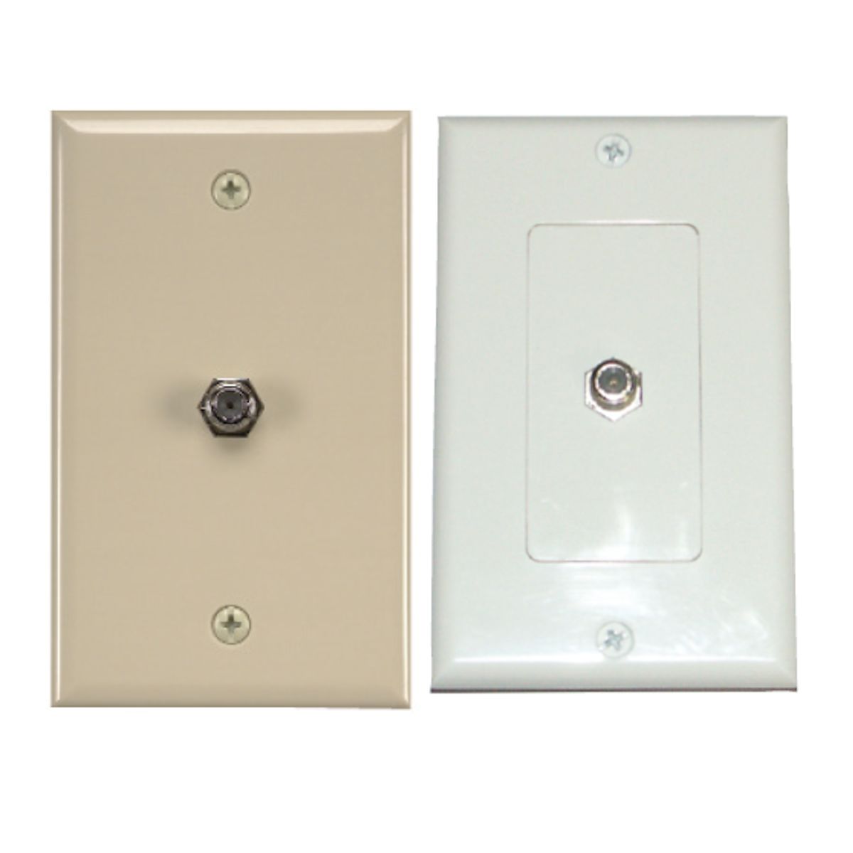 Coax/F-Connector Wallplates