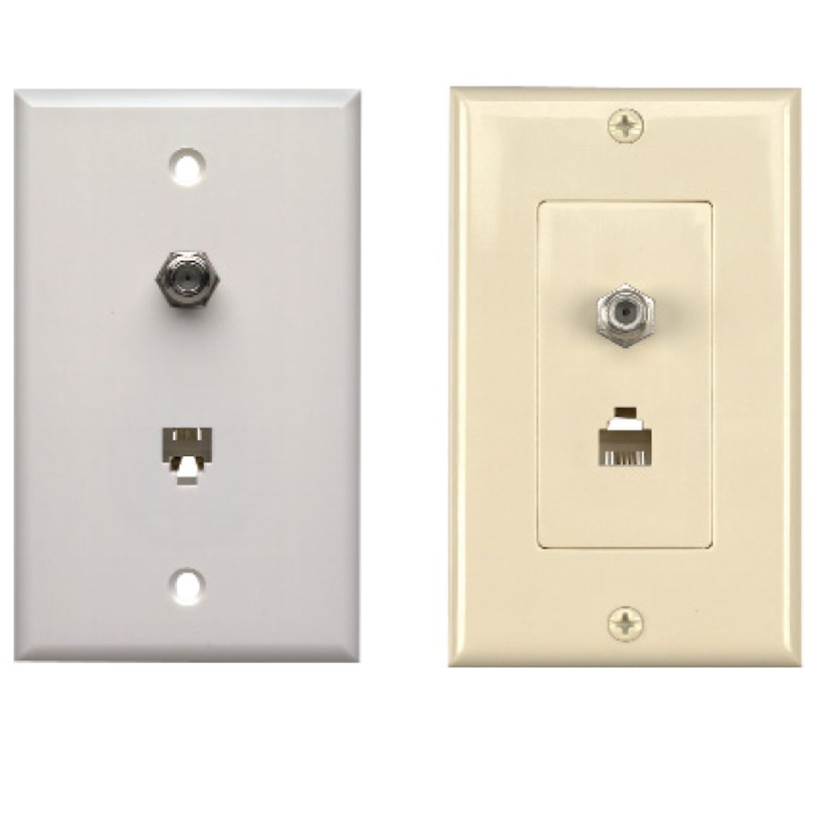 Combination - Coax/Phone Wallplates