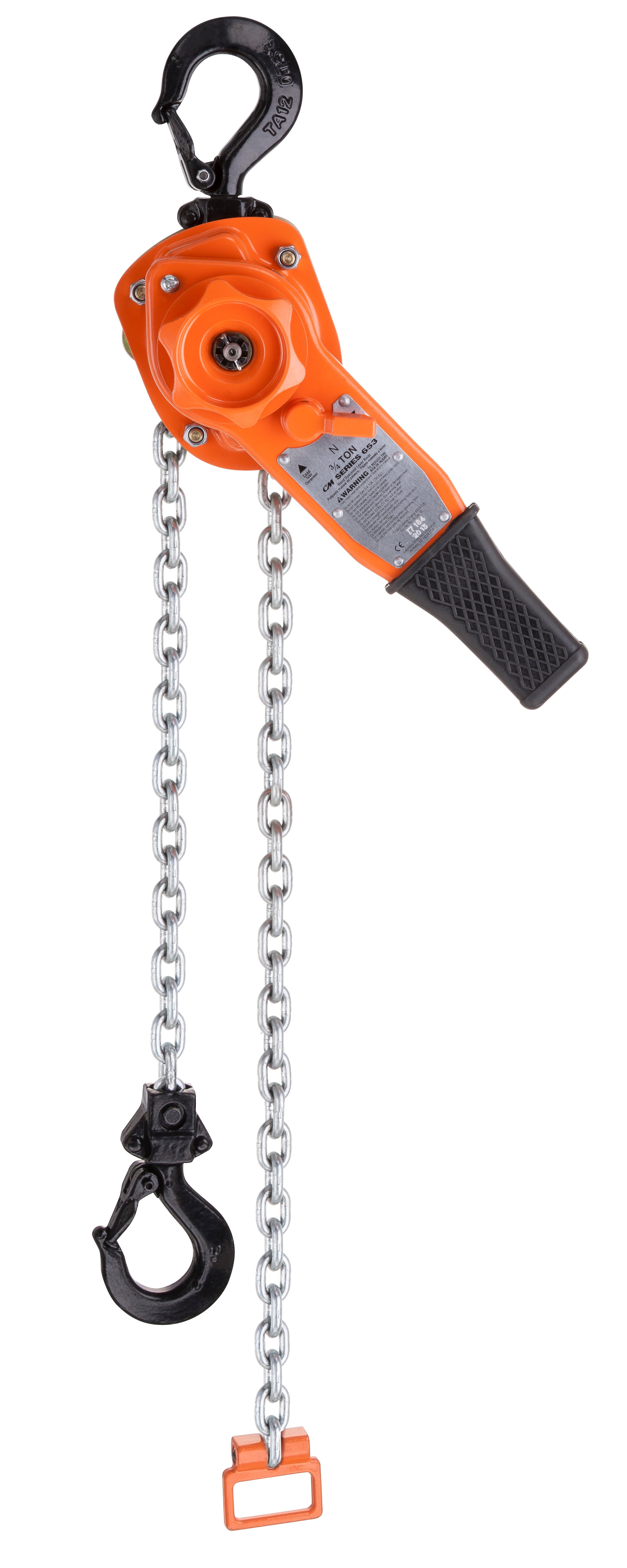 CM 5312 SERIES 653 3/4 TON RATCHET LEVER HOIST WITH 15 FOOT LIFT