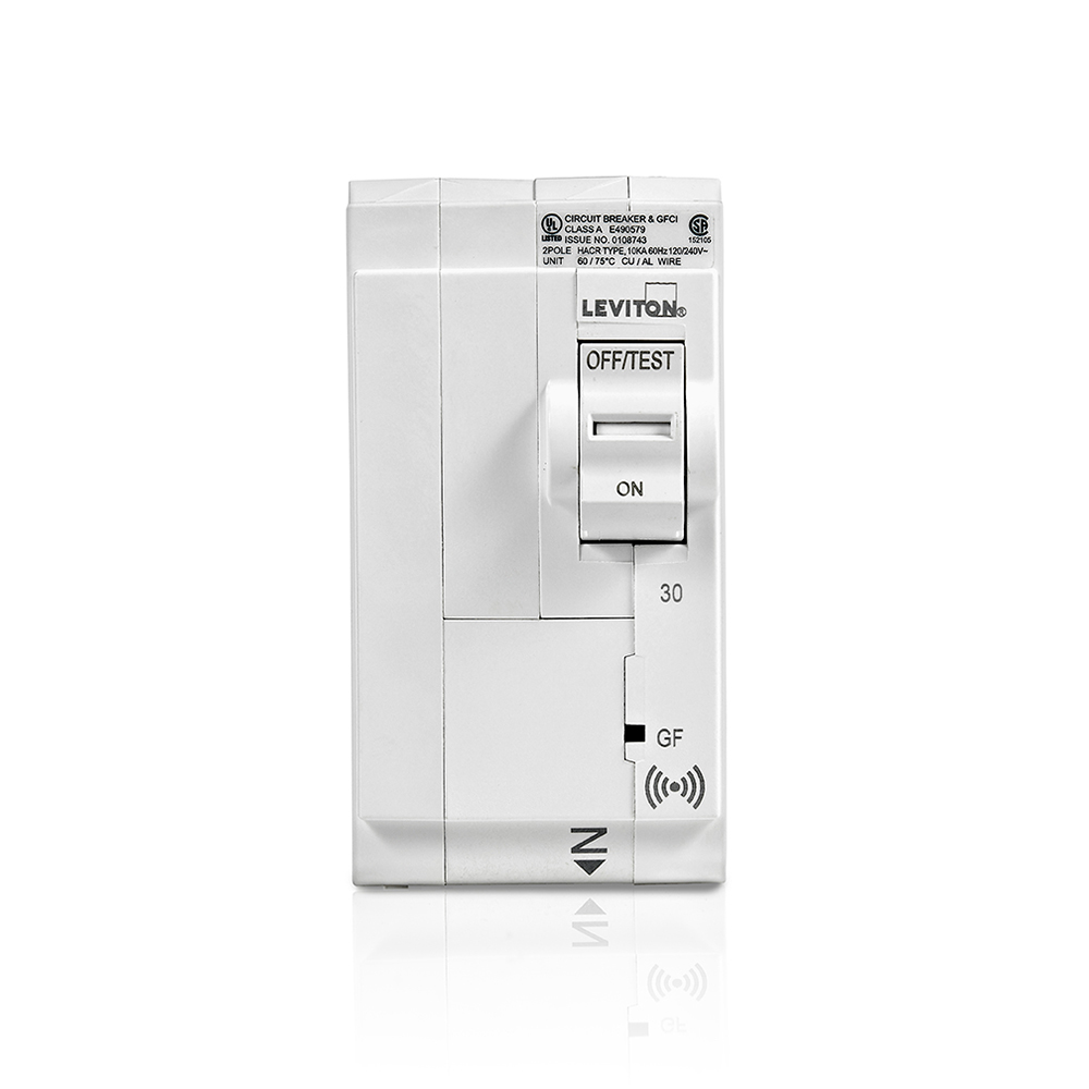 Leviton® LB230GS Ground Fault Smart GFCI Branch Circuit Breaker, 120/