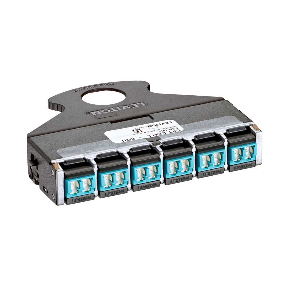 Leviton® QuickPort® E2XLC-SAQ Pass-Through Shuttered Fiber