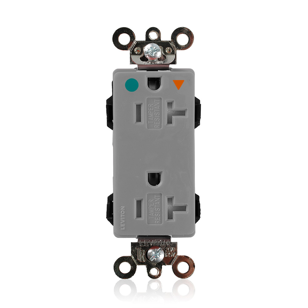 Leviton® Decora® Plus Lev-Lok® MDT83-IGG 1-Phase Duplex Isolated ...