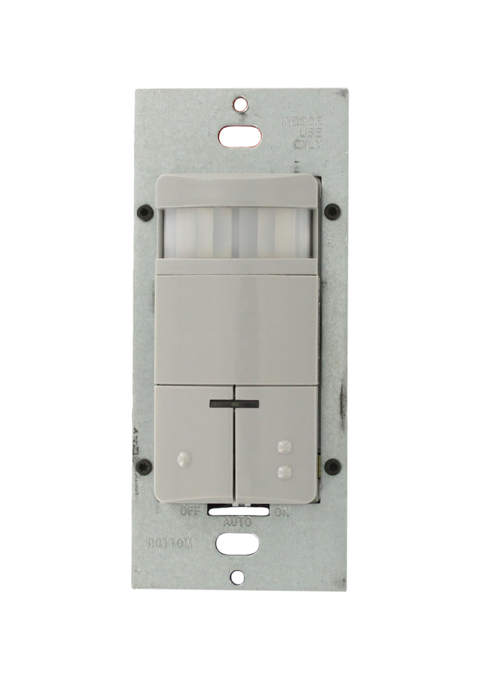 Leviton® Decora® ODS0D-IAG 1-Pole Dual Relay Self Adjusting Occupancy ...