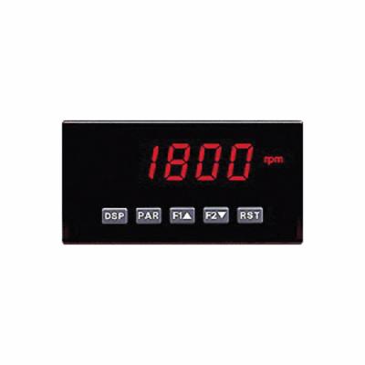 Red Lion DP5P0010 DP5 DC Powered Dual Range Analog Input Panel Meter, 20  mA/10 VDC, 3.8 in L x 4.1 in W x 1.95 in H