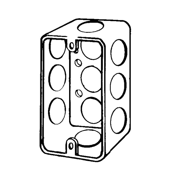 Appleton® 180-1/2 Drawn Handy Box With Knockout, 15 cu-in, 1 Gang, 10 ...