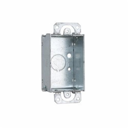 Raco® 400 Gangable Switch Box, Steel, 7.5 cuin, 1 Gang, 1 Outlet, 3
