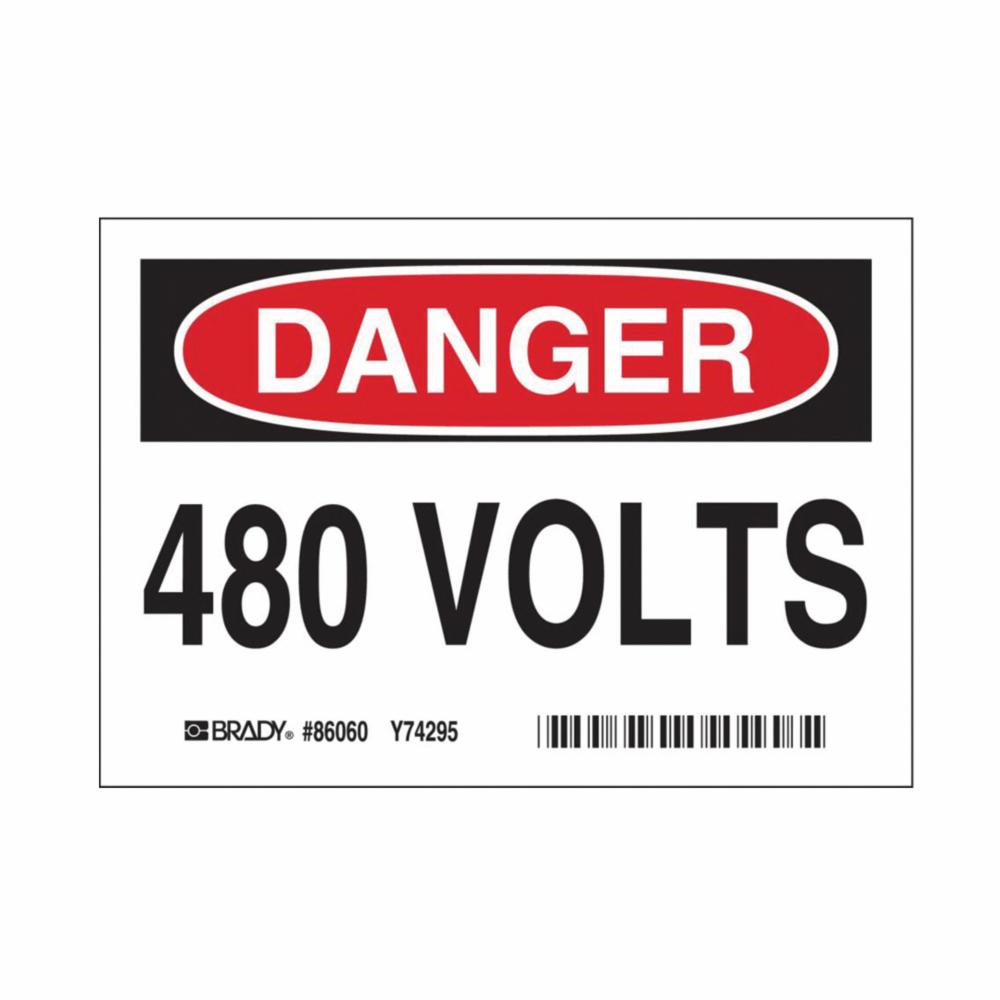Brady® 86060 Laminated Electrical Safety Sign, 31/2 in H x 5 in W