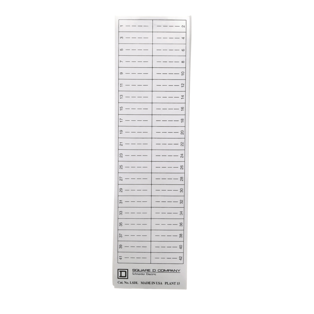 square d lsdl directory label for use with homeline qo load centers steiner electric company