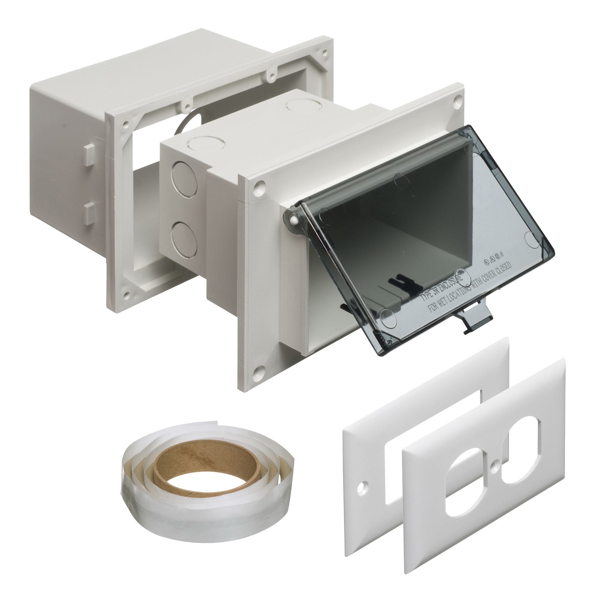 Arlington InBox™ DVB1C Extra Duty Low Profile Vertical Weatherproof  Electrical Box With Adapter Sleeve, Plastic | Steiner Electric Company