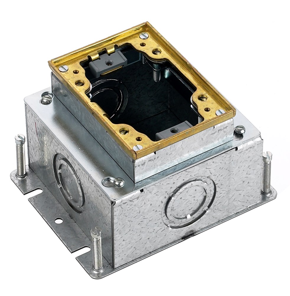 Hubbell Wiring Device Kellems B2431 Deep Floor Box Stamped Steel