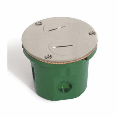 Lew Electric 812 Dfb Ns Floor Box With Brass Cover Receptacle