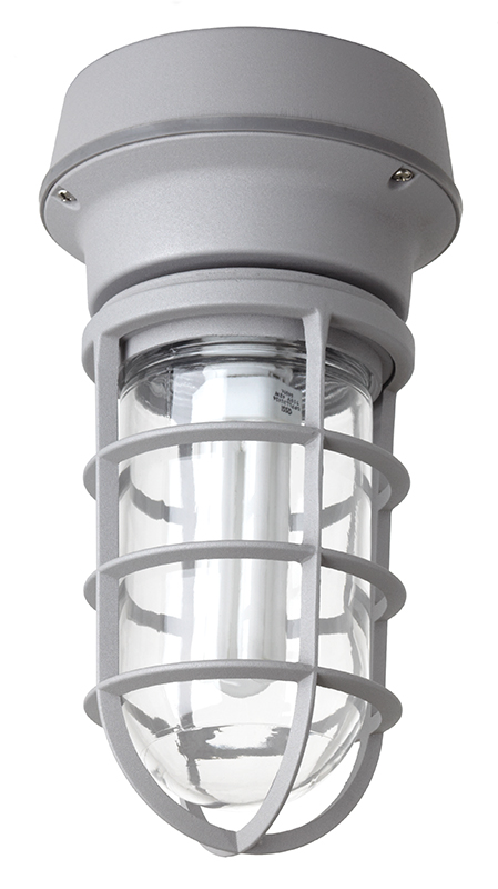 AccuLite® VW42CFUNG Vaporproof Light Fixture With Guard and Globe, 1 CFL  Lamp, 120 to 277 VAC