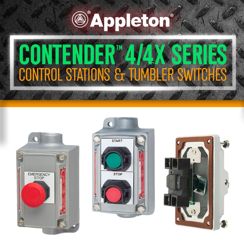 The Appleton™ Contender™ 4/4X Series by Emerson is the ideal control solution for a wide range of outdoor and indoor environments subject to wet and corrosive elements or dust, fibers, and flyings typical of Class II and III locations.