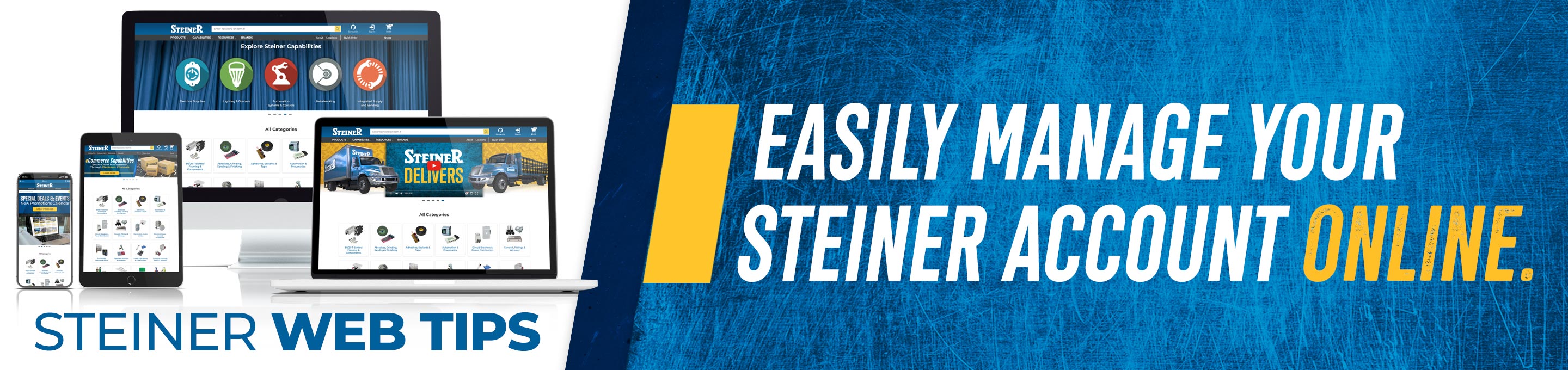 Web Tips- Manage your Steiner Account ONLINE.