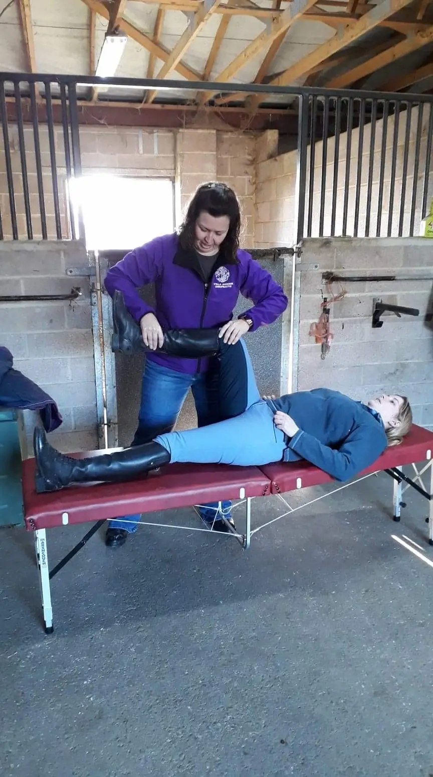 Stella Jackson working with a horserider