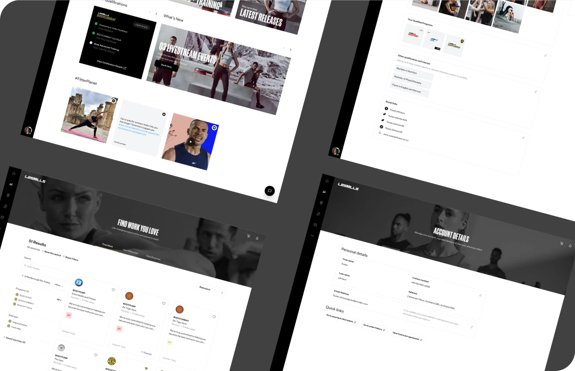 Connecting clubs, instructors, and fitness enthusiasts on a seamless digital platform. Section Two Image