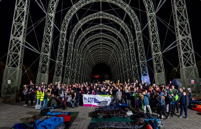 Group photo from Sleep Out 2024
