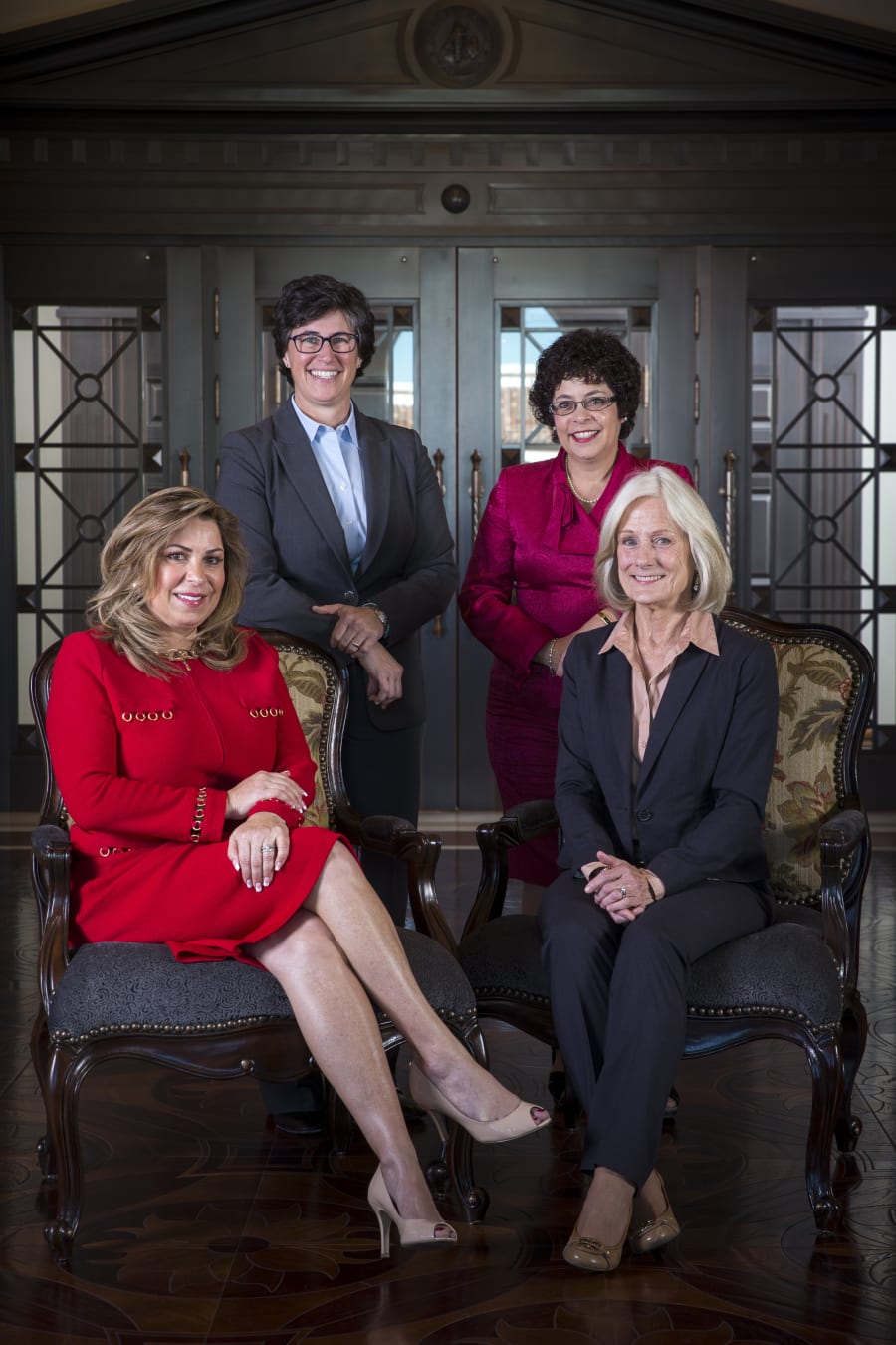 Justice Abbi Silver, from left, Justice Lidia Stiglich, Justice Elissa Cadish and Justice Kristina Pickering at the Supreme Court of Nevada in downtown Las Vegas on Jan. 9, 2019. (Richard Brian / Las Vegas Review-Journal) @vegasphotograph