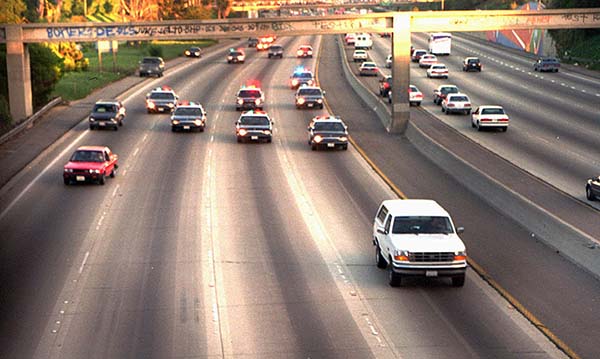 O.J. Simpson white bronco slow-speed chase Al Cowlings