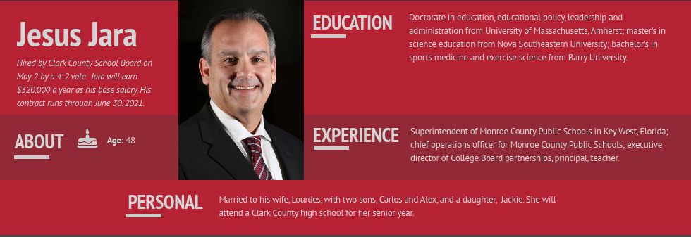 Jesus Jara, Clark County School District superintendent candidate Jesus Jara, Clark County School District superintendent