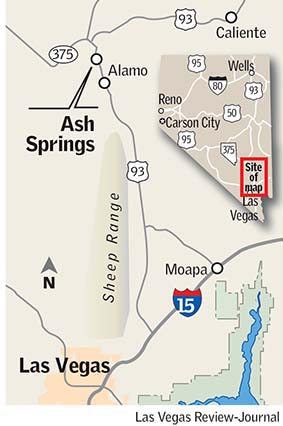 Ash Springs map Las Vegas Review-Journal