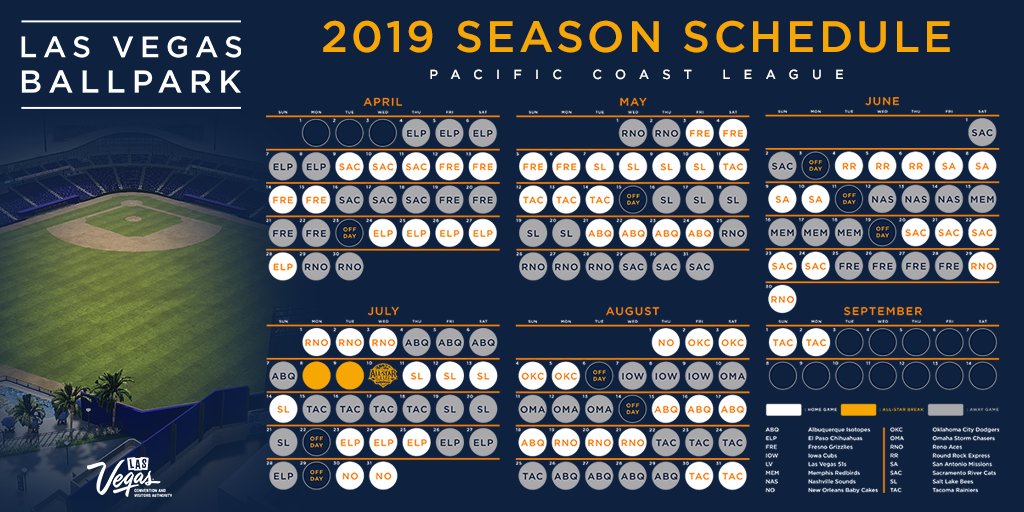 Las Vegas 51s announce full 2019 schedule Aviators/Baseball Sports