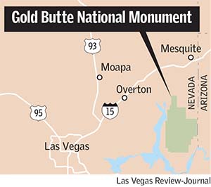 Gold Butte National Monument map