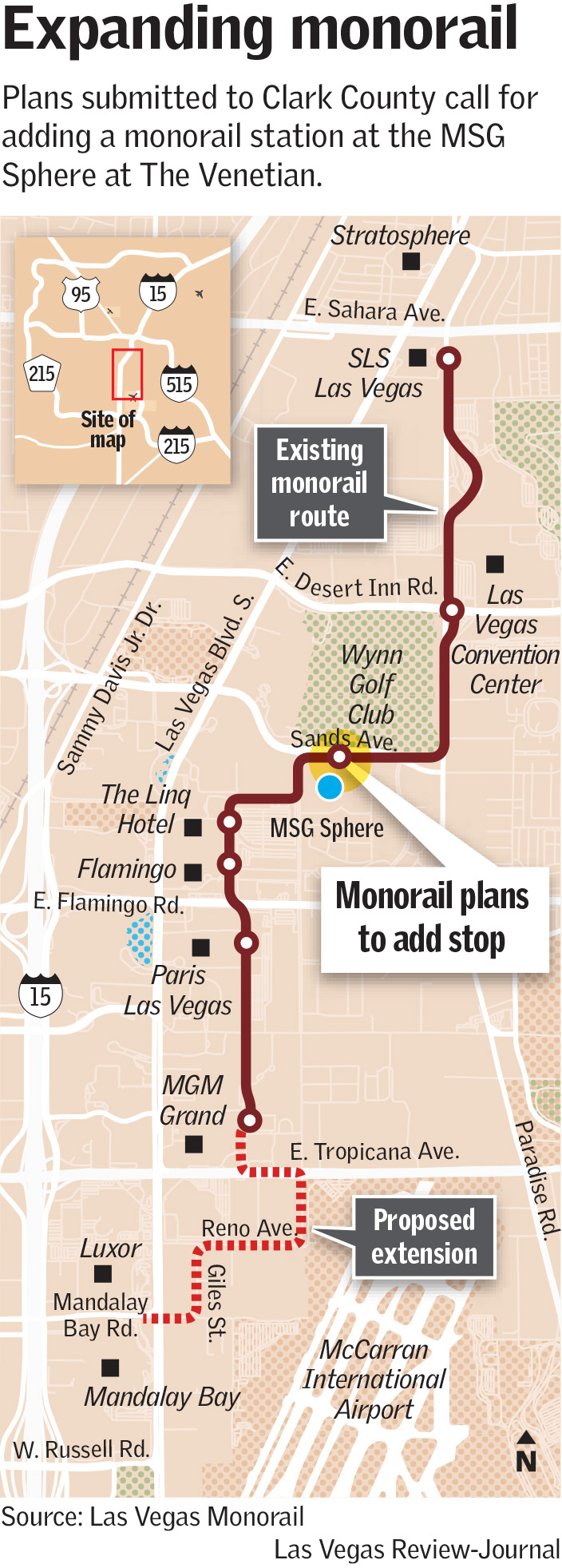 MSG Sphere monorail