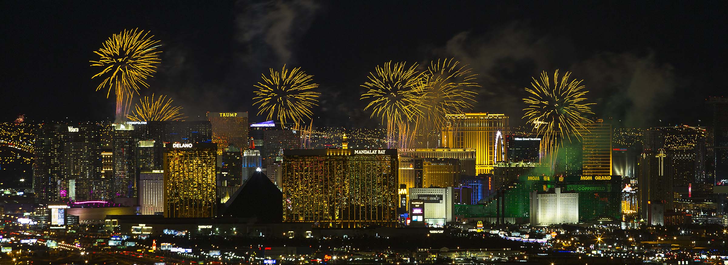 New Year’s fireworks explode over the Las Vegas Strip ringing in 2019. Richard Brian Las Vegas Review-Journal @vegasphotograph