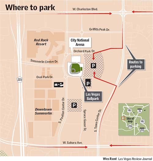 Las Vegas Ballpark parking map