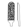 STERIS Product Number RH20005 DIAMOND RASP COARSE GRIT STR LGTH 7-1/4