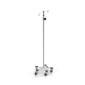 Chrome 5-Leg Space-Saver Base IV Pole