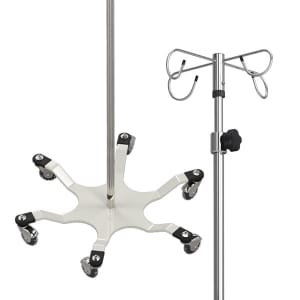 Chrome 6-Leg Spider-Base IV Pole