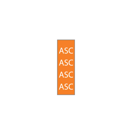 ID SHEET TAPE  ORANGE / ASC  WHITE 0.25 INCH  [1/ST] Shop STERIS Product Number T60107