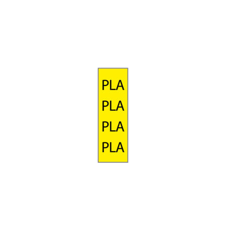 ID SHEET TAPE  YELLOW / PLA  BLACK  0.25 INCH  [1/ST] Shop STERIS Product Number T6120509